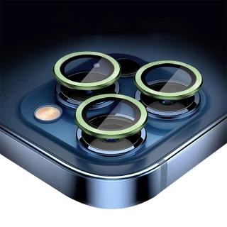 【HH】Apple iPhone 14 /14 Plus 帶定位輔助器鋁合金框-綠色-鋼化玻璃鏡頭貼(GPN-APIP14-GALENS)