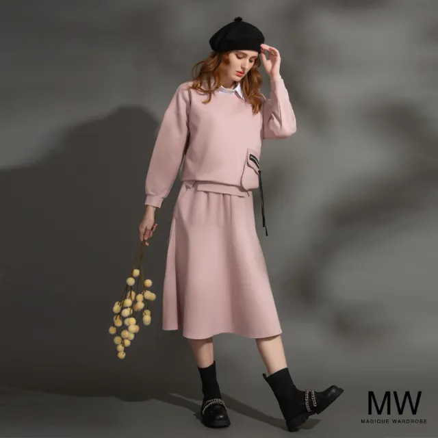 【MAGIQUE WARDROBE】落肩造型口袋上衣(2色)