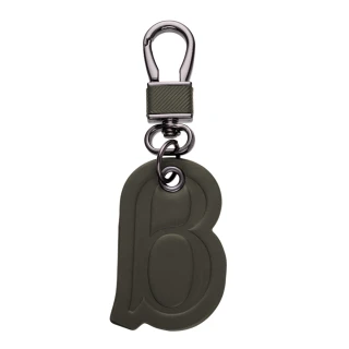 【BAGMIO】Logo牛皮鑰匙圈-橄欖綠
