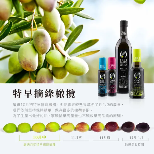 【Oro Bailen 皇嘉】特級冷壓初榨橄欖油皇家級250mlx3入-週期購(可生飲口感清爽 西班牙王室唯一指定)