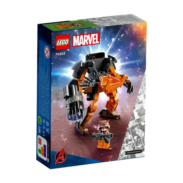 【LEGO 樂高】Marvel超級英雄系列 76243 Rocket Mech Armor(漫威火箭浣熊 星際異攻隊)