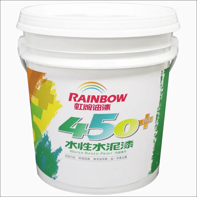 【虹牌】450plus 水泥漆 平光 百合白 10L