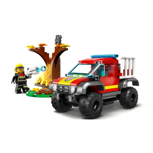 LEGO 樂高】城市系列60393 4x4 消防車救援(玩具車交通工具) - momo購物