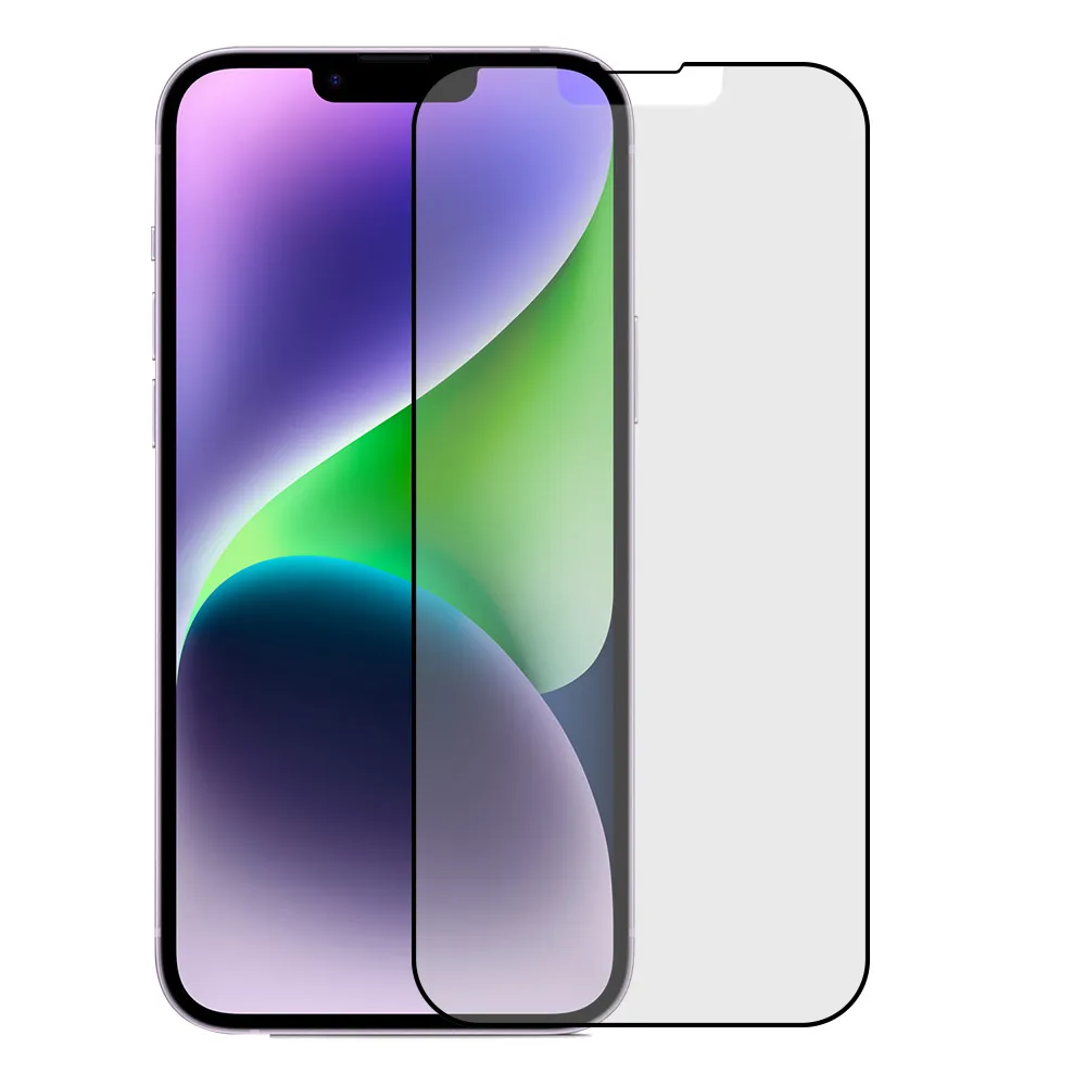 【Metal-Slim】Apple iPhone 14 Plus 磨砂霧面滿版9H鋼化玻璃保護貼