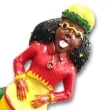 【A-ONE 匯旺】牙買加打鼓黑人旅遊磁鐵+巴布·馬利 雷鬼歌手背膠補丁2件組大門磁鐵 冰箱磁(C183+138)