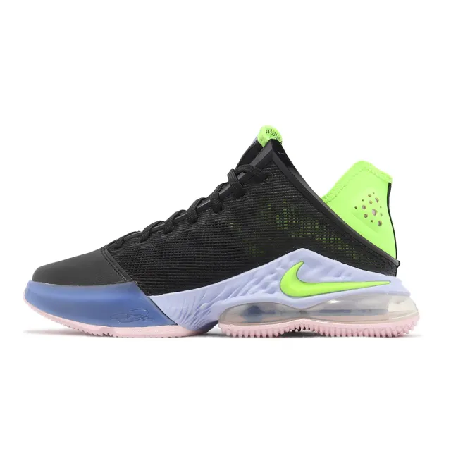 【NIKE 耐吉】籃球鞋 LeBron XIX Low EP 19 低筒 黑 螢光綠 氣墊 男鞋 LBJ(DO9828-001)