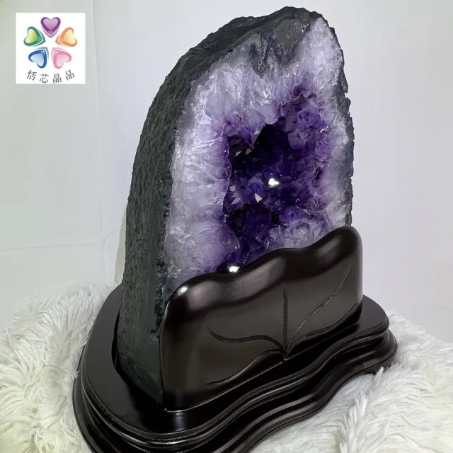 【恬芯晶品】巴西10.8KG特級紫晶洞紫水晶聚寶盆tab5(紫水晶擺件辦公室開運水晶招財招貴人風水擺件鎮宅擋煞)