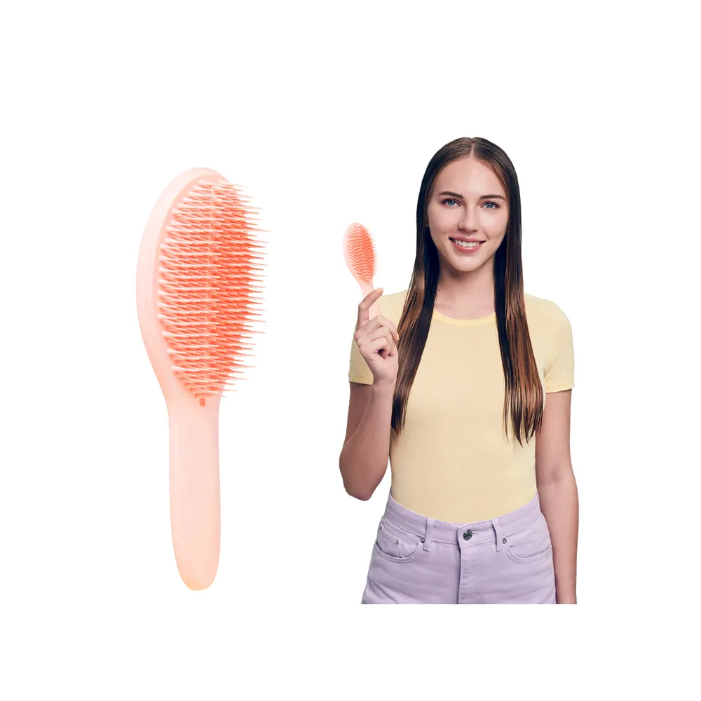 【TANGLE TEEZER 提碁】劍橋完美梳-新款_蜜糖桃(護髮梳/造型梳/蓬鬆梳/綁頭髮梳/乾髮梳/抗毛躁/王妃梳)