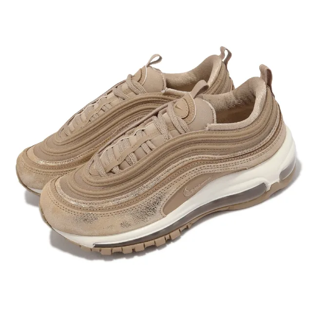 【NIKE 耐吉】休閒鞋 Wmns Air Max 97 女鞋 氣墊 子彈列車 奶茶 泰奶 金屬感 亮粉(FB1289-200)