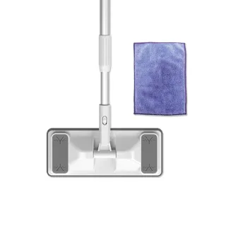 【Catchmop】輕巧平板拖把組(1桿+1布)