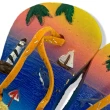 【A-ONE 匯旺】西班牙度假拖鞋紀念品磁鐵+西班牙 孔蘇埃格拉袖標2件組旅遊磁鐵 紀念磁鐵(C151+299)