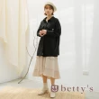 【betty’s 貝蒂思】寬版腰帶素色襯衫(黑色)
