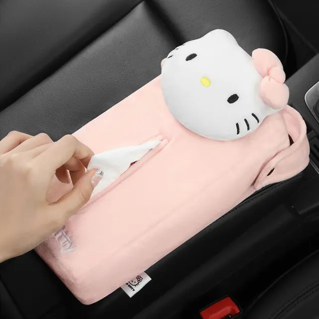 【HELLO KITTY】凱蒂貓居家車用掛式抽取式面紙套紙巾套(適用軟包裝)