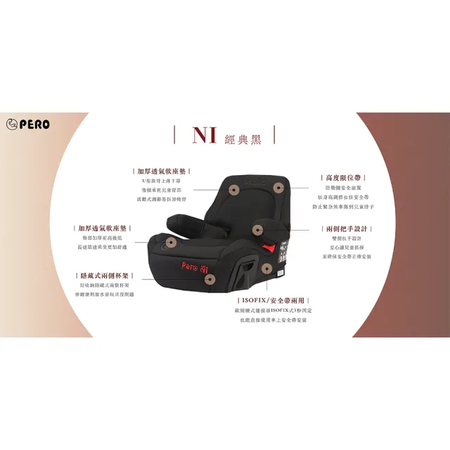 【PERO】NI ISOFIX增高墊(增高墊 汽車安全座椅 安全座椅 成長型安全座椅 兒童增高墊 isofix增高墊)