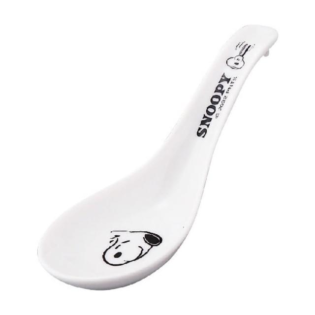 【小禮堂】SNOOPY 史努比 陶瓷湯匙 - 大頭(平輸品)