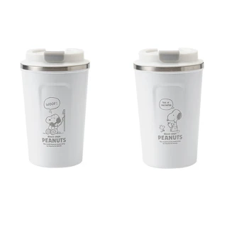 【優貝選】SNOOPY 史努比恬靜生活 萬用不鏽鋼咖啡杯/辦公杯/馬克杯350ML(平輸品)