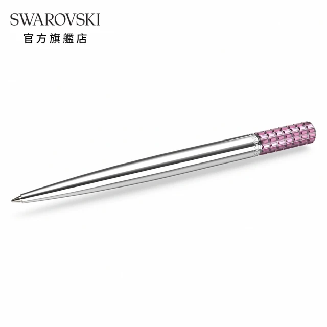 【SWAROVSKI 官方直營】圓珠筆 粉紅色 鍍鉻 交換禮物