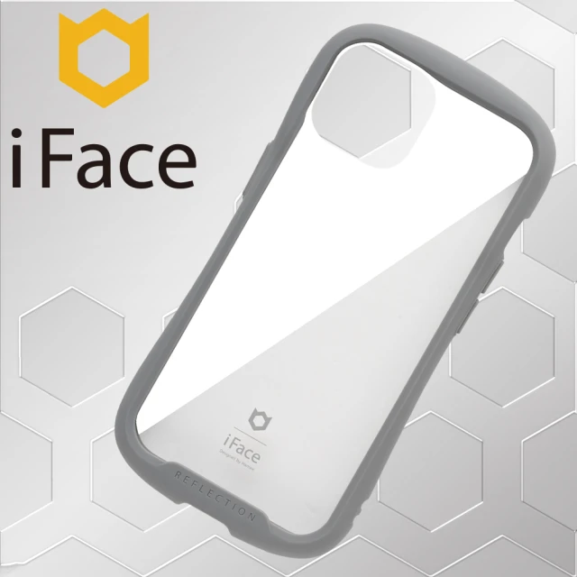 【iFace】iPhone 14 6.1吋 Reflection 抗衝擊強化玻璃保護殼 - 莫蘭迪灰色