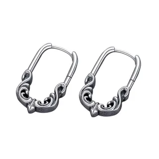 【銀本舖】個性圖騰造型S925銀耳環