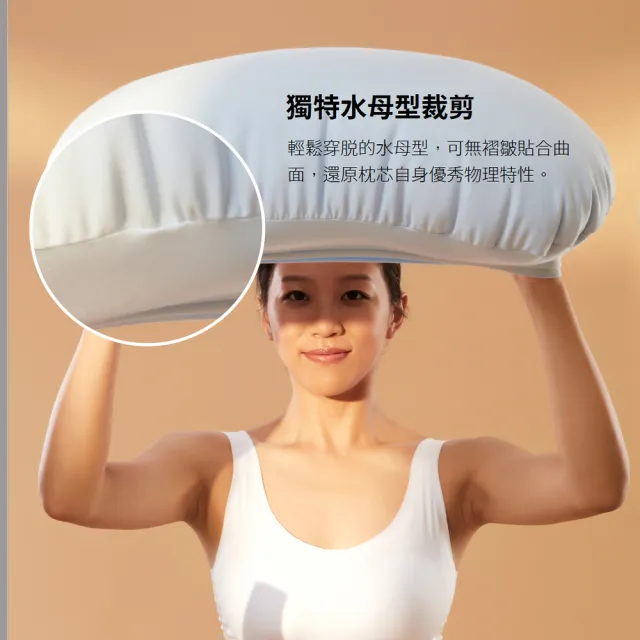 【綿眠】綿豆枕(聯名德國巨頭巴斯夫記憶棉材料 莫代爾外套 3D造型膚感舒適)