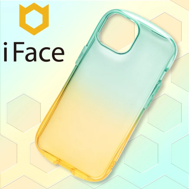 【iFace】iPhone 14 6.1吋 Look in Clear Lolly 抗衝擊透色糖果保護殼 - 杏黃森綠色