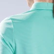 【PING】女款V字網點印條紋長袖POLO衫-綠(吸濕排汗/抗UV/GOLF/高爾夫球衫/RA22207-45)