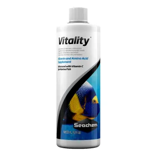 【Seachem 西肯】海水魚免疫維他命500ml Vitality 綜合維生素/氨基酸/微量元素(海水觀賞魚魚缸使用N1493)