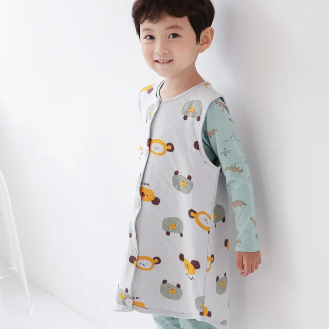 【正韓 Cogibu】極舒適無螢光劑 100% 有機棉幼兒/兒童鋪棉保暖防踢背心_樂園(CGF001)