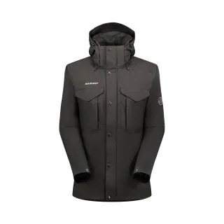 【Mammut 長毛象】Gore-Tex Utility HS Jacket AF Men 防水多口袋連帽外套 男款 黑色 #1010-29780