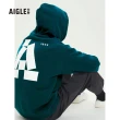 【AIGLE】男 有機棉兜帽長袖T恤(AG-FQ015A052 海軍藍)