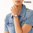 【FOSSIL 官方旗艦館】Carlie 經典文青簡約女錶 棕色真皮錶帶 指針手錶 28MM ES5214(母親節)