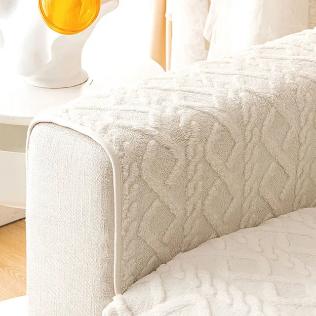 【BonBon naturel】牛奶絨浮雕保暖防滑沙發墊-雙人坐墊(多色任意挑選)