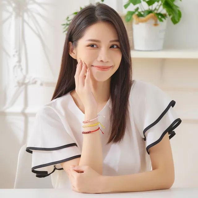 【咕咕好運GoodGoodLuck】草莓晶｜平安金剛結手繩《含開光》好人緣｜吸引美好、柔化(#避邪#擋煞)