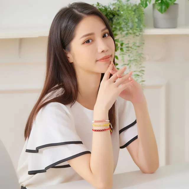【咕咕好運GoodGoodLuck】草莓晶｜平安金剛結手繩《含開光》好人緣｜吸引美好、柔化(#避邪#擋煞)