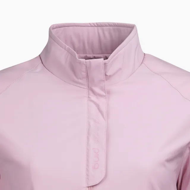 【PING】女款腰側沖孔防潑水休閒鋪棉外套-粉紅(蓄熱保溫/GOLF/高爾夫/RC22212-13)