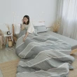 【BUHO 布歐】天絲萊賽爾印花+素色三件式兩用被床包組-單人(多款任選)
