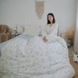 【BUHO 布歐】天絲萊賽爾印花+素色單人床包+雙人被套三件組(多款任選)