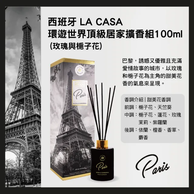 即期品【LA CASA】環遊世界頂級居家擴香組 100ml(任選)