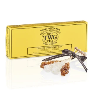 【TWG Tea】皇家婚禮純棉茶包禮物組(15包/盒 +茶糖棒)