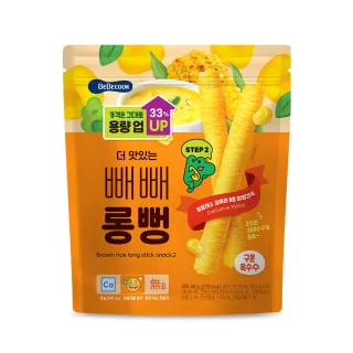 【韓國 BEBECOOK】寶膳 幼兒初食綿綿貝貝棒-炙燒玉米 40g(超長米棒重磅登場)