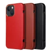 【Fierre Shann】iPhone 14 6.1吋 商務紋磁吸側掀手工真皮皮套