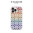【COACH】iPhone 13 6.1吋 精品手機殼 漸層彩虹經典大C(保護殼/手機套)