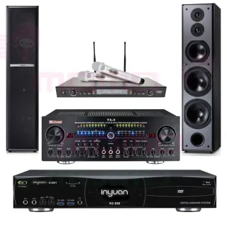 【音圓】S-2001 N2-550+Zsound TX-2+SR-928PRO+TDF M6(點歌機4TB+擴大機+無線麥克風+喇叭)