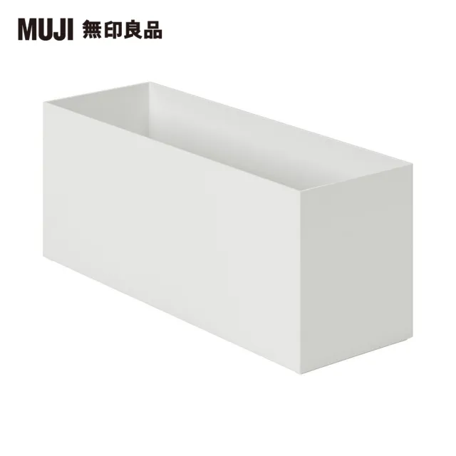 【MUJI 無印良品】聚丙烯檔案盒.標準型.1/2.白灰.約10x32x12cm