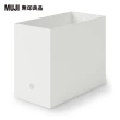 【MUJI 無印良品】聚丙烯檔案盒.標準型.寬.A4.白灰