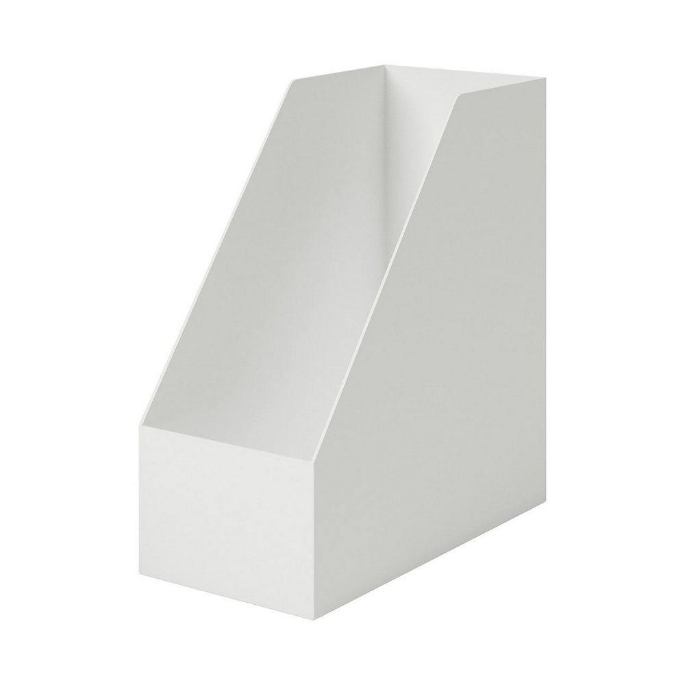 【MUJI 無印良品】聚丙烯立式斜口檔案盒.寬.A4.白灰