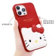 【GARMMA】iPhone 14 Pro 6.1吋 Hello Kitty 插卡式皮革保護套 經典紅