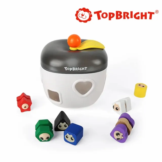 【Top Bright】蘋果形狀認知盒(認知啟蒙/形狀配對)