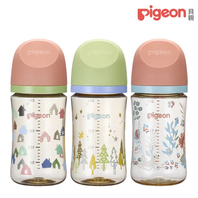 Pigeon 貝親】第三代母乳實感彩繪款PPSU奶瓶240ml(3款) - momo