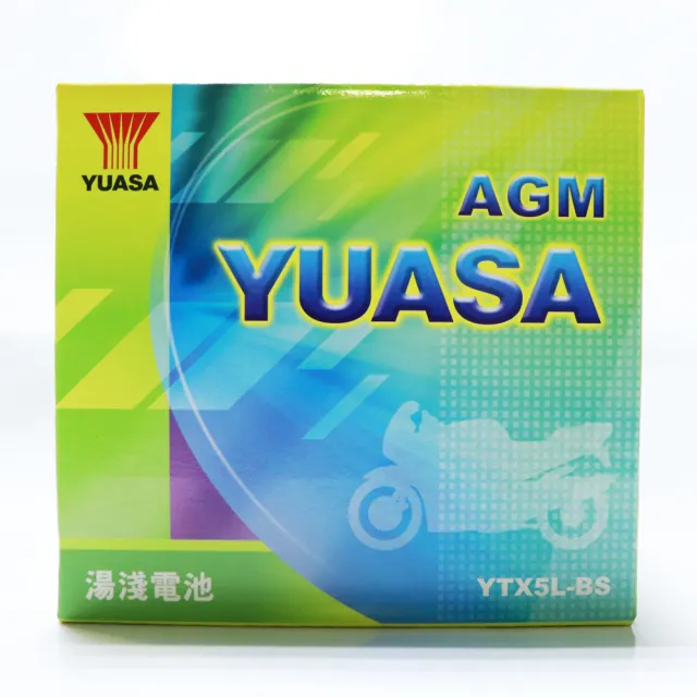 【湯淺】YTX5L-BS AGM密閉型機車電池5號(同 GS統力 GTX5L-BS)